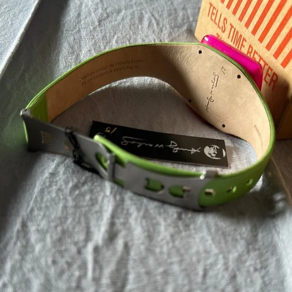 Andy Warhol Vibrant Pink and Green Watch - Picture 9 of 11